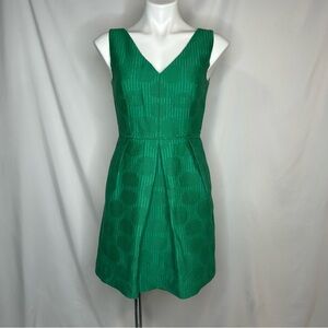 J.CREW Jacquard V-Neck "Dublin Green" Mini Dress, 2